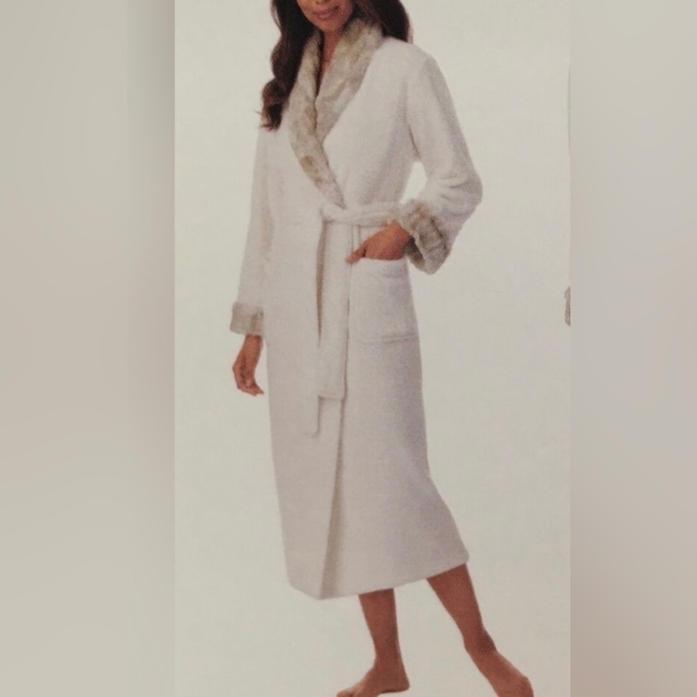 CH long plush wrap robe